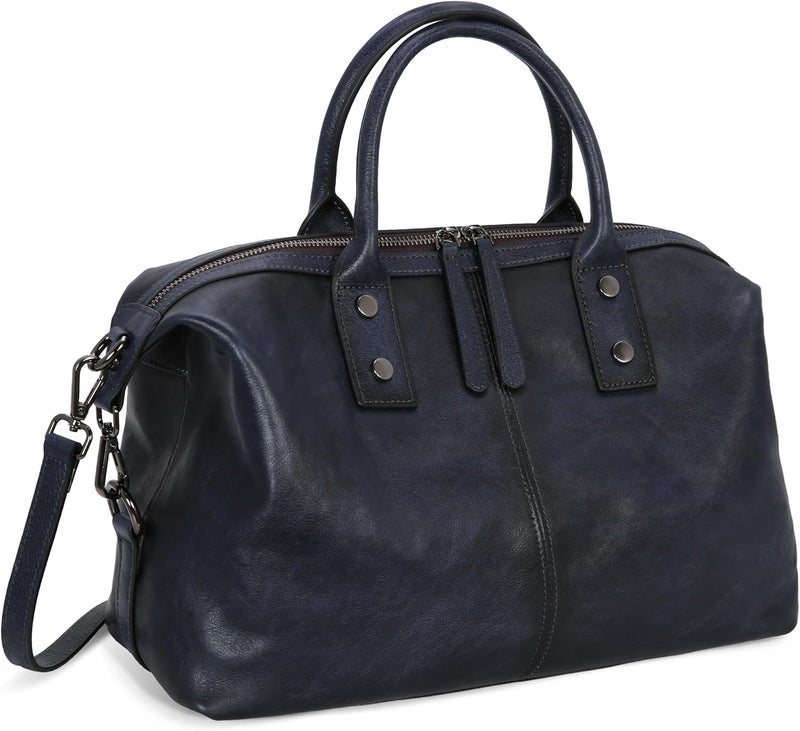 Iswee Genuine Leather Satchel Tote Bag Top Handle Handbag Designer Shoulder Bag Large Capacity Cross Body Bag - Image 1